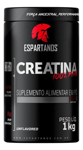 Creatina po 100 pura monohidratada espartanos 1kg aprovada s