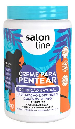 Creme para pentear definicao natural salon line cachos 1kg