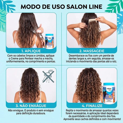 Creme Para Pentear Definição Natural Salon Line Cachos 1kg