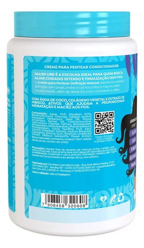 Creme Para Pentear Definição Natural Salon Line Cachos 1kg