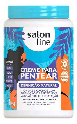 Creme Para Pentear Definição Natural Salon Line Cachos 1kg