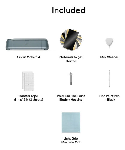Cricut Maker 4 Plotter de Recorte Eucalipto - Corta mais de 300 materiais, 2x mais rápida e precisa, Corte sem Base, Bluetooth