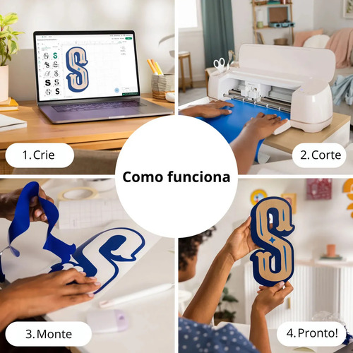 Cricut Maker 4 Plotter de Recorte Eucalipto - Corta mais de 300 materiais, 2x mais rápida e precisa, Corte sem Base, Bluetooth