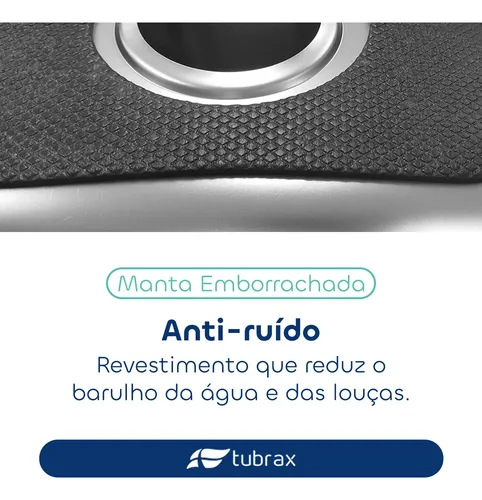 Cuba 50x40 Pia Cozinha Tubrax Inox 304 Gourmet Premium