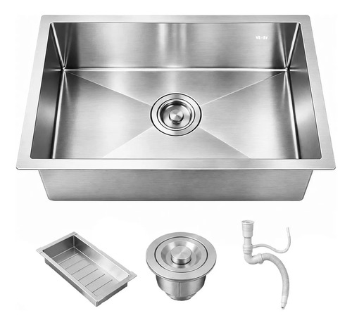Cuba cozinha gourmet aco inox 304 escovado 50x40 cor prata b