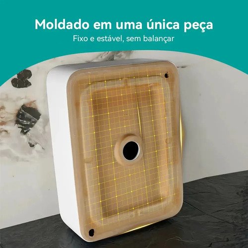 Cuba De Apoio Branca Cerâmica 40x30cm acabamento premium hidrófuga para banheiro moderno Winda