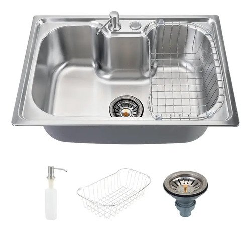 Cuba gourmet para cozinha com acessorios aco inox 201 60x42c