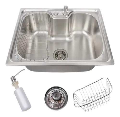 Cuba Pia Cozinha Gourmet Aço Inox 50x40 Zentra Imports C/ Acessórios