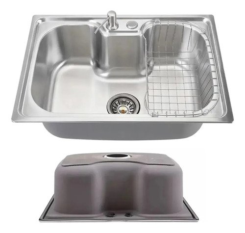Cuba Pia Cozinha Gourmet Aço Inox 50x40 Zentra Imports C/ Acessórios