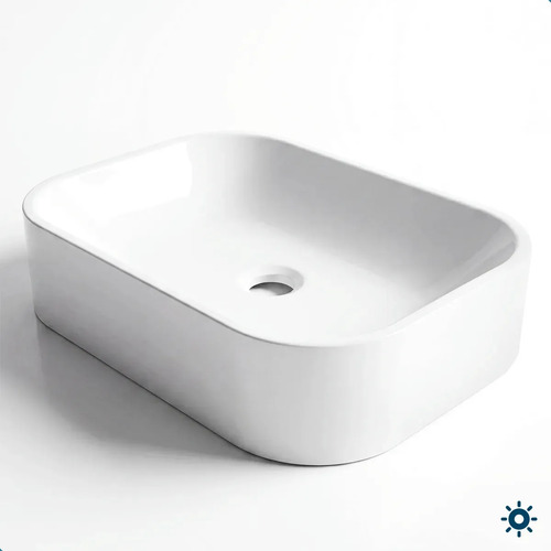 Cuba Pia De Apoio Sobrepor Retangular 37x27 Branca Para Banheiro Lavabo Beltempo BT-2010