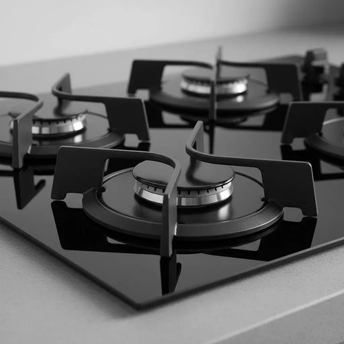 Dako Cooktop Supreme Fogão Gás 4 Boca Mesa De Vidro Tripla Chama Preto