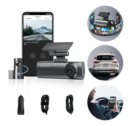 Ddpai n1 dual camera veicular 1296p1080p uber nightvis app