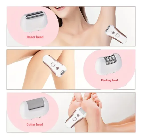 Depilador 4-em-1 Feminino,íntimo,pés, Luz,usb,ipx6, 2 Veloc.