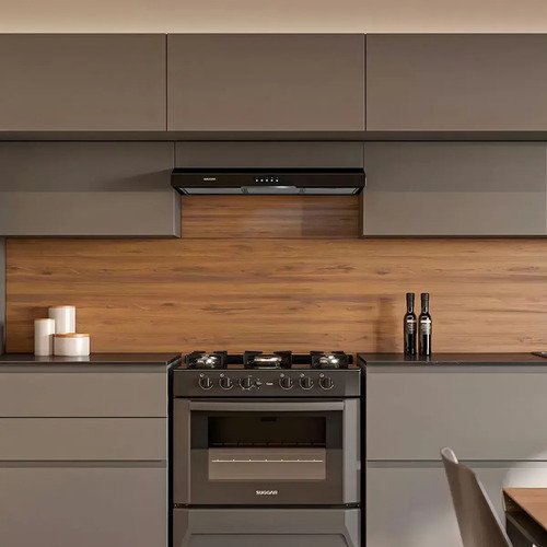 Depurador De Ar Slim 80cm Preto Dps182pt Suggar 3 Velocidades