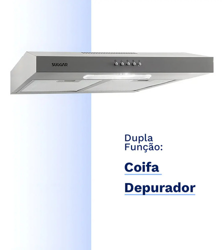 Depurador Exaustor Slim 60cm Prata Dps161pr Suggar