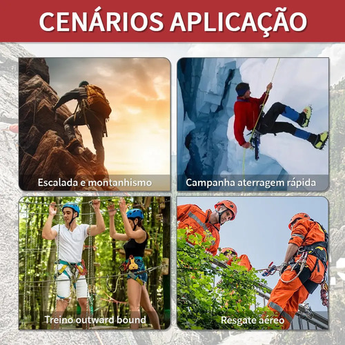 Descensor Autoblocante Anti-pânico Para 10-12mm Cor Preto