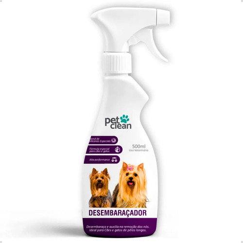 Desembaracador pelos cachorro caes spray pet clean 500ml