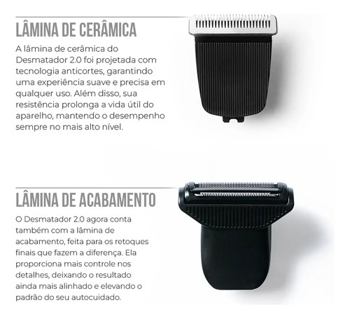 Desmatador 2.0 - Aparador Elétrico De Pelos - Manclub Preto