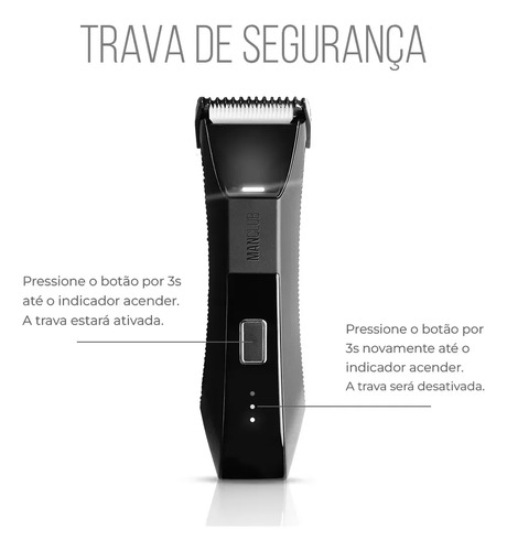 Desmatador 2.0 - Aparador Elétrico De Pelos - Manclub Preto