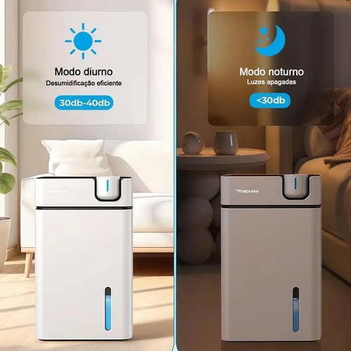 Desumidificador De Ar 65w Para Ambientes 30 Metros Quadrados Branco 127/220v