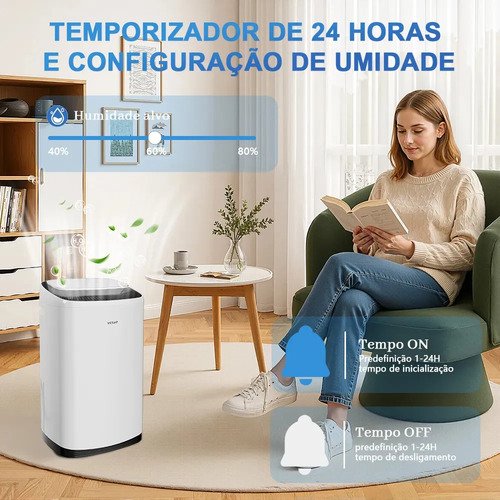 Desumidificador De Ar Compressor - 25 Litros Por Dia - Ambientes Grandes 0m2-200m2 -desumidificadores Eletrico Desumidificador Industrial Função De Purificação De Pr Incluída Yesop