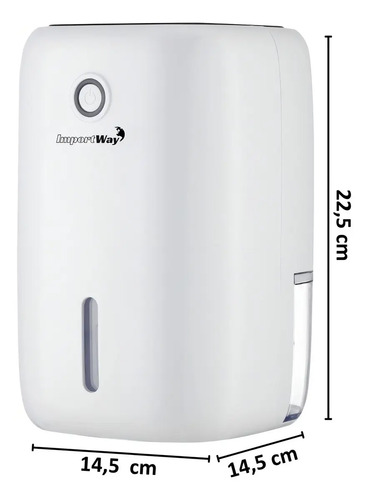 Desumidificador De Ar Elétrico Antimofo 800ml Área 20m² Extração Diária 330 Ml/dia