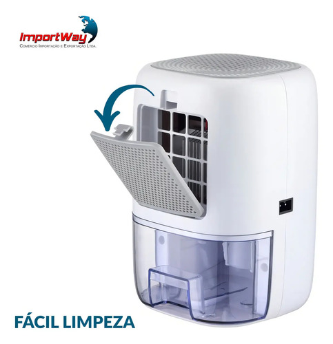 Desumidificador De Ar Elétrico Antimofo 800ml Área 20m² Extração Diária 330 Ml/dia