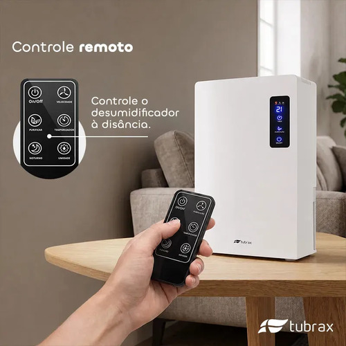 Desumidificador Elétrico Led Antimofo 2200ml Tubrax