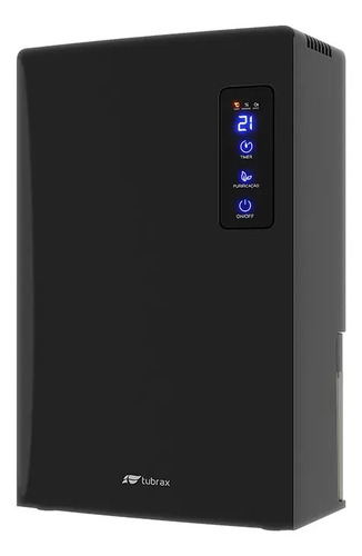 Desumidificador eletrico led antimofo 2200ml tubrax cor pret