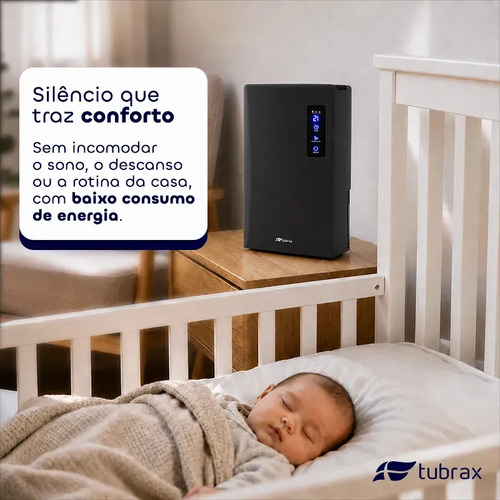 Desumidificador Elétrico Led Antimofo 2200ml Tubrax Cor Preto