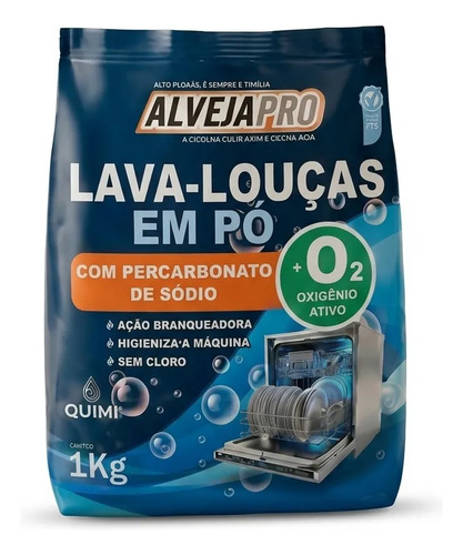 Detergente maquina lava louca percarbona sodio 1kg alvejapro