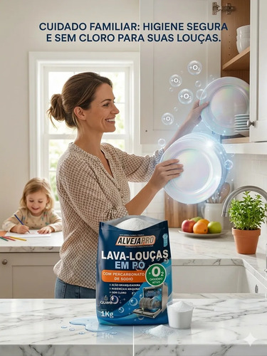 Detergente Maquina Lava Louça Percarbona Sodio 1kg Alvejapro