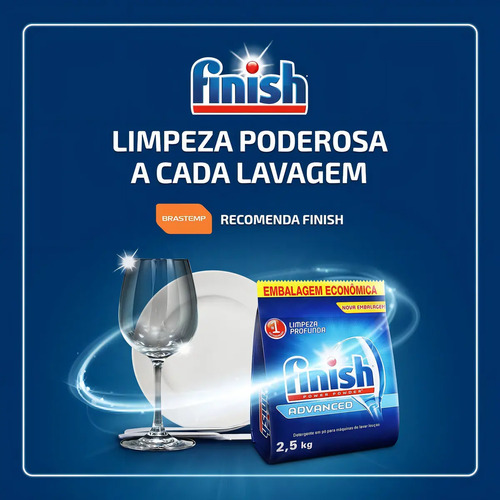 Detergente para Lava Louças em Pó Finish Power Powder Advanced 2,5kg