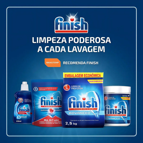 Detergente para Lava Louças em Pó Finish Power Powder Advanced 2,5kg