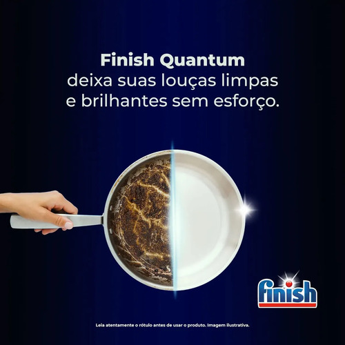 Detergente para Lava Louças em Tabletes Finish Quantum All in 1 26 unidades