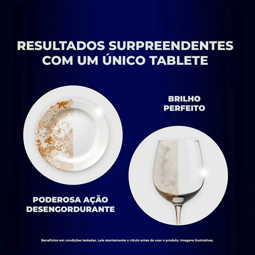 Detergente para Lava Louças em Tabletes Finish Quantum All in 1 26 unidades