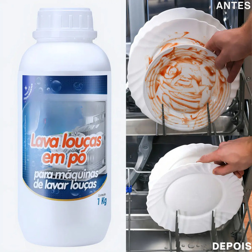 Detergente para maquina de lavar louça sabão em pó 1kg
