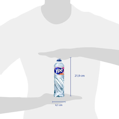 Detergente Ypê Clear 500ml Com 6 Unidades