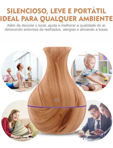 Difusor Aromatizador Umidificador Led R903 Oleos Essenciais