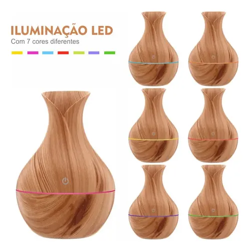 Difusor Aromatizador Umidificador Led R903 Oleos Essenciais