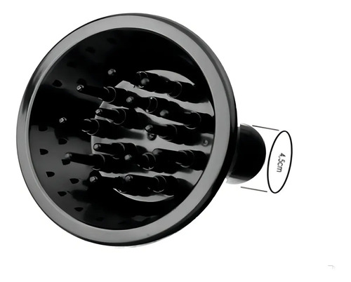 Difusor De Cachos Para Secador Taiff E Vários Modelos Cor Preto