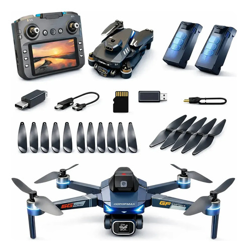 Drone gt8 pro fly camera 4k gps controle tela 2 baterias