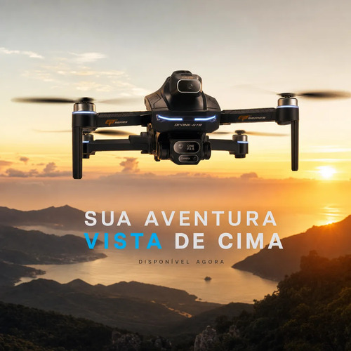 Drone Gt8 Pro Fly Câmera 4k Gps Controle Tela 2 Baterias