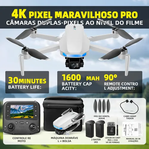 Drone S-x1 Profissional Câmera4k Gps Gimbal 3eixos 2baterias