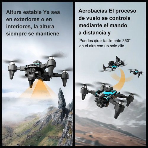 Drone Zll K12max com câmera dupla 8k preta de 2,4 GHz e 3 baterias