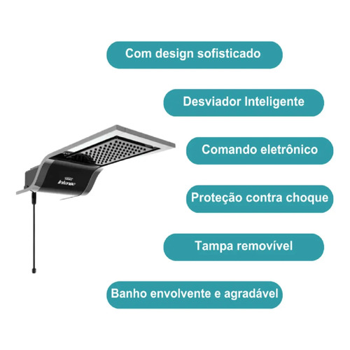 Ducha Chuveiro Eletrônico Intense Fame Preto Black 127/220v