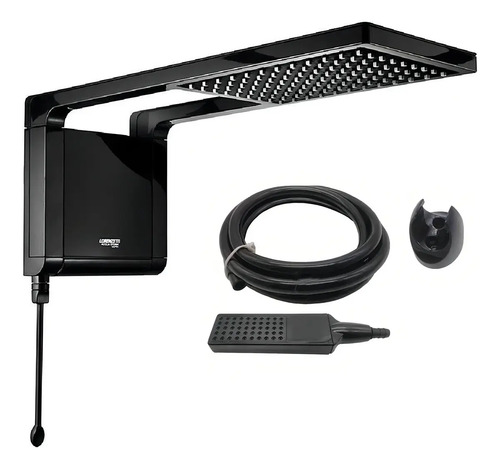 Ducha Chuveiro Lorenzetti Acqua Storm Ultra Black 7800w Cor Preto Potência 7.8 Kw