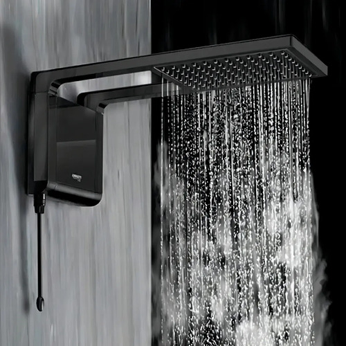Ducha Chuveiro Lorenzetti Acqua Storm Ultra Black 7800w Cor Preto Potência 7.8 Kw