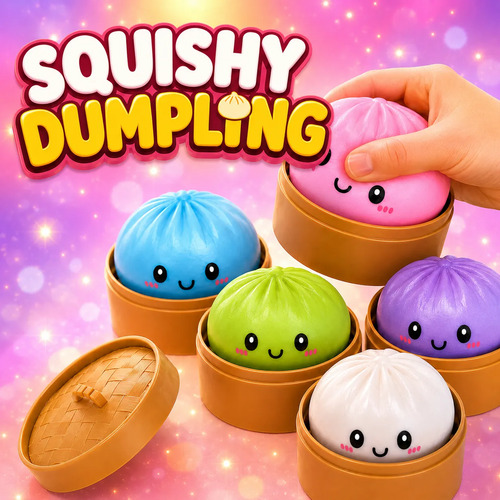 Dumpling Squishy Viral Tik Tok Bolinho Baozi Surpresa Paozin