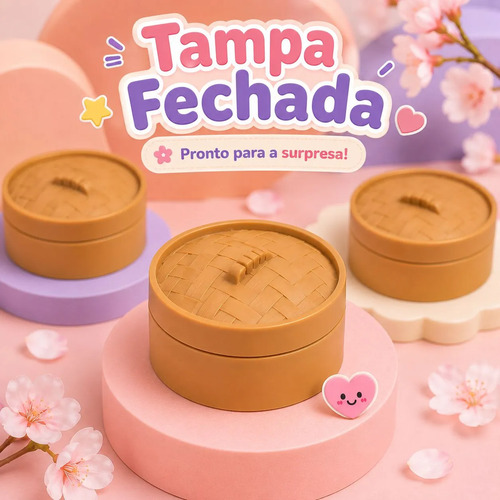 Dumpling Squishy Viral Tik Tok Bolinho Baozi Surpresa Paozin